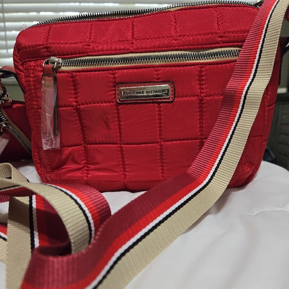 Adrienne Vittadini Handbags - ADRIENNE VITTADINI Times Square Collection Quilted Nylon Crossbody Handbag
